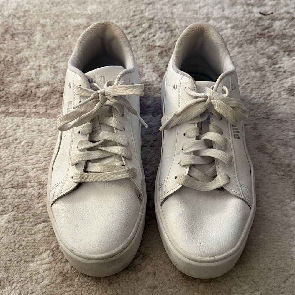 Puma Classic White Lace-Up Sneakers